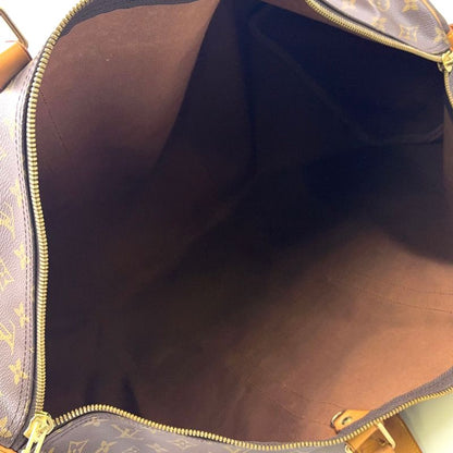 Louis Vuitton Keepall Bandoliere 60 Monogram Leather × PVC Brown Boston Bag