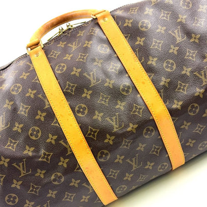Louis Vuitton Keepall Bandoliere 55 Monogram Leather × PVC Brown Boston Bag