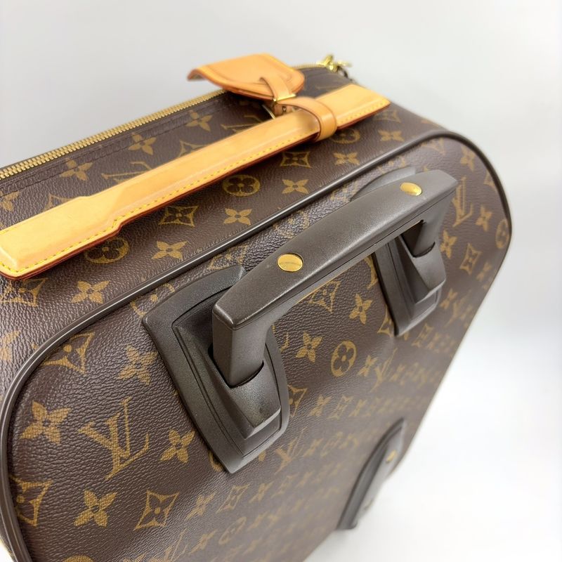 Louis Vuitton Pegase 45 Monogram Leather X PVC Brown Bag Gold M23293