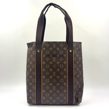 Louis Vuitton Cabas Bobol Monogram Leather × PVC Brown Tote Bag Gold M53013