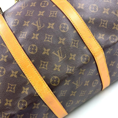 Louis Vuitton Keepall 55 Monogram Leather X PVC Brown Boston Bag Gold M41424