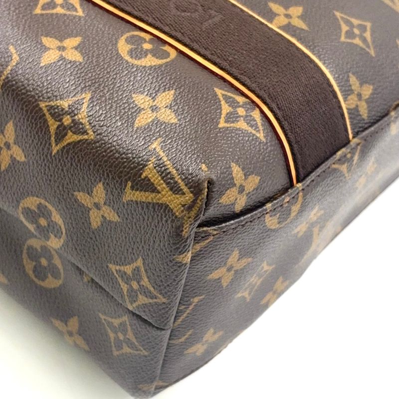 Louis Vuitton Cabas Bobol Monogram Leather × PVC Brown Tote Bag Gold M53013