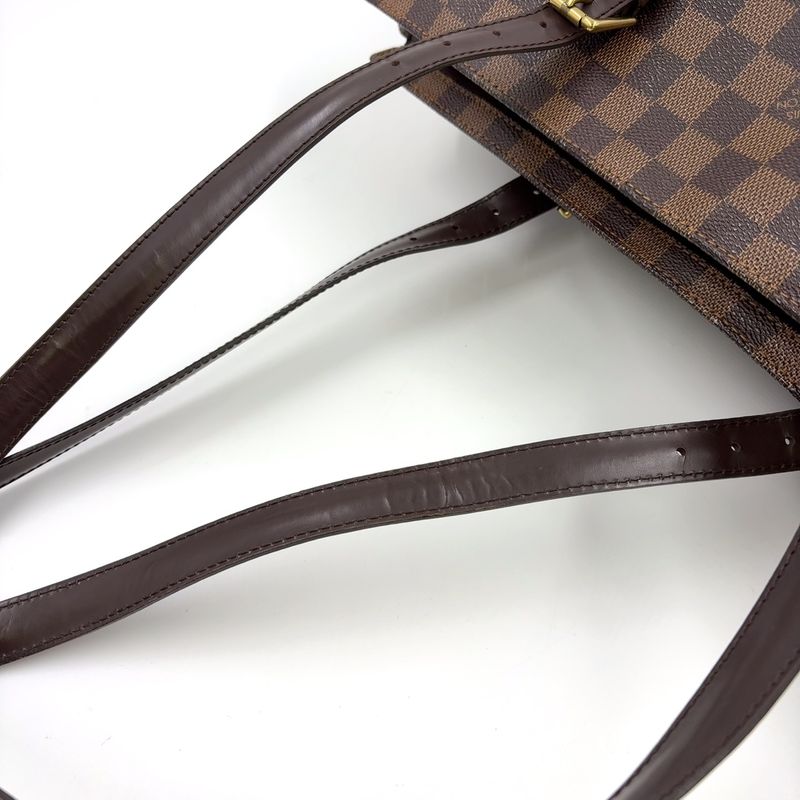 Louis Vuitton Chelsea Damier Ebene Damier Ebene Leather × PVC Brown Tote Bag