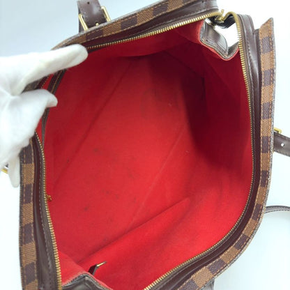 Louis Vuitton Chelsea Damier Ebene Damier Ebene Leather × PVC Brown Tote Bag