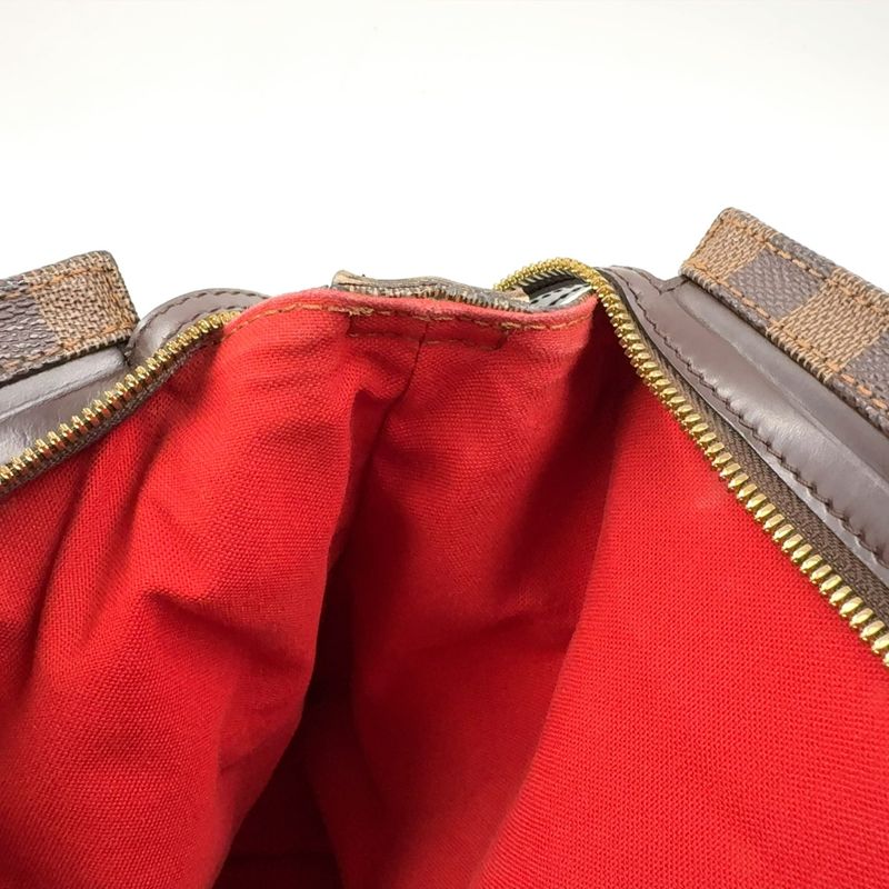 Louis Vuitton Chelsea Damier Ebene Damier Ebene Leather × PVC Brown Tote Bag