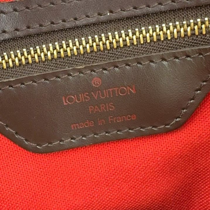 Louis Vuitton Chelsea Damier Ebene Damier Ebene Leather × PVC Brown Tote Bag