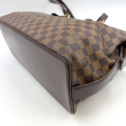 Louis Vuitton Chelsea Damier Ebene Damier Ebene Leather × PVC Brown Tote Bag