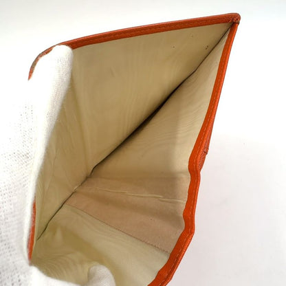 Chanel Coco Mark Serial No 6 Leather Orange Long Wallet