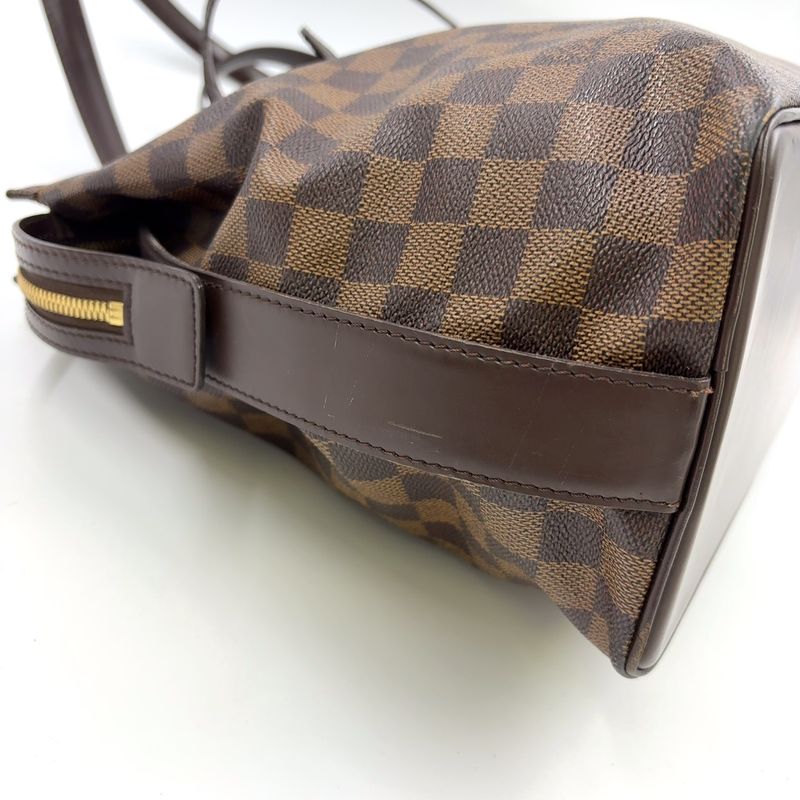 Louis Vuitton Chelsea Damier Ebene Damier Ebene Leather × PVC Brown Tote Bag