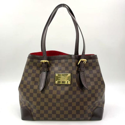 Louis Vuitton Hampstead MM Damier Ebene Damier Ebene Leather × PVC Brown Tote