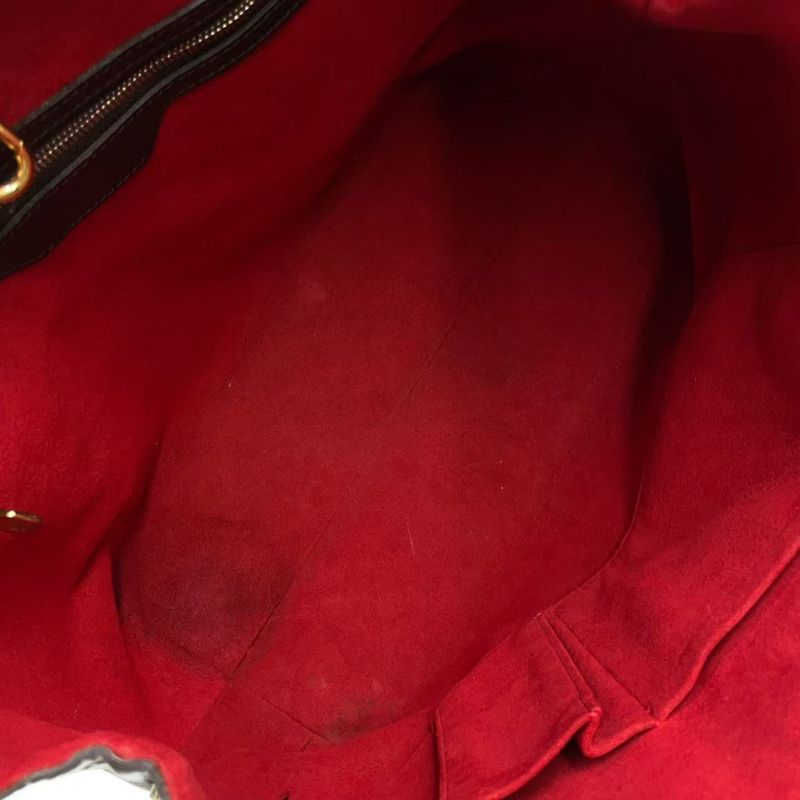 Louis Vuitton Hampstead MM Damier Ebene Damier Ebene Leather × PVC Brown Tote