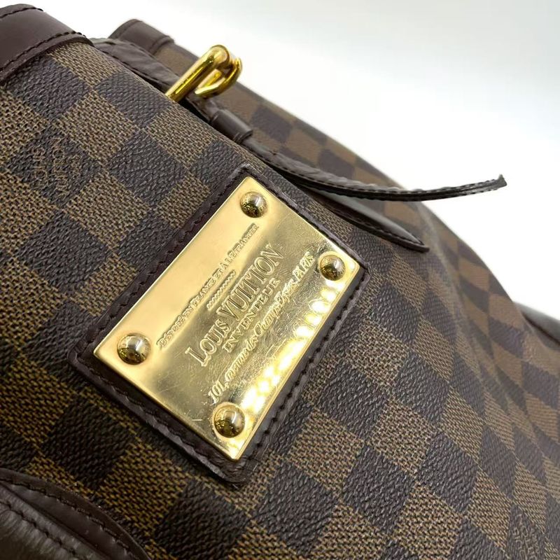 Louis Vuitton Hampstead MM Damier Ebene Damier Ebene Leather × PVC Brown Tote