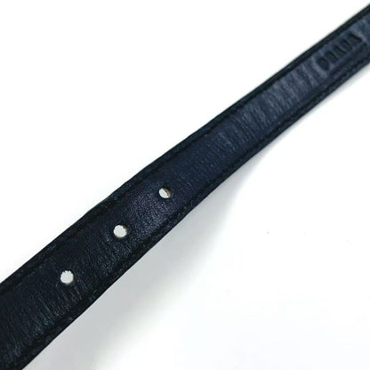 Prada Saffiano Leather Black Bracelet With Gold Bangle