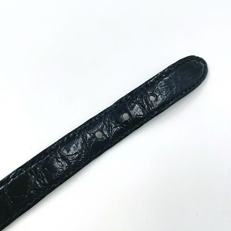 Prada Saffiano Leather Black Bracelet With Gold Bangle