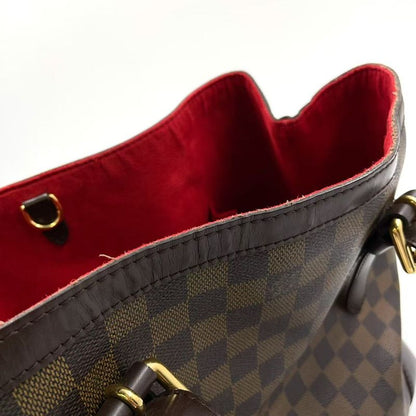 Louis Vuitton Hampstead MM Damier Ebene Damier Ebene Leather × PVC Brown Tote