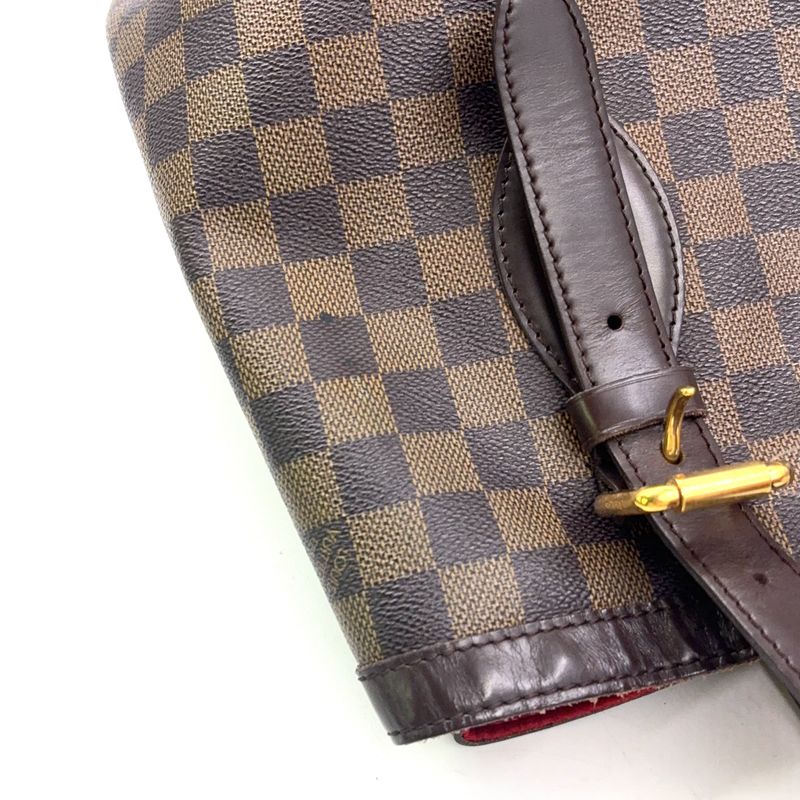 Louis Vuitton Hampstead MM Damier Ebene Damier Ebene Leather × PVC Brown Tote