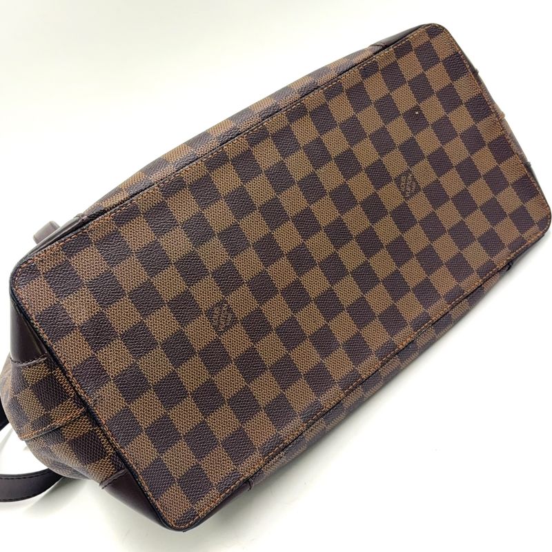 Louis Vuitton Hampstead MM Damier Ebene Damier Ebene Leather × PVC Brown Tote