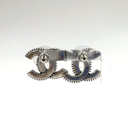 Chanel Coco Mark Metal Silver Earrings And Earrings