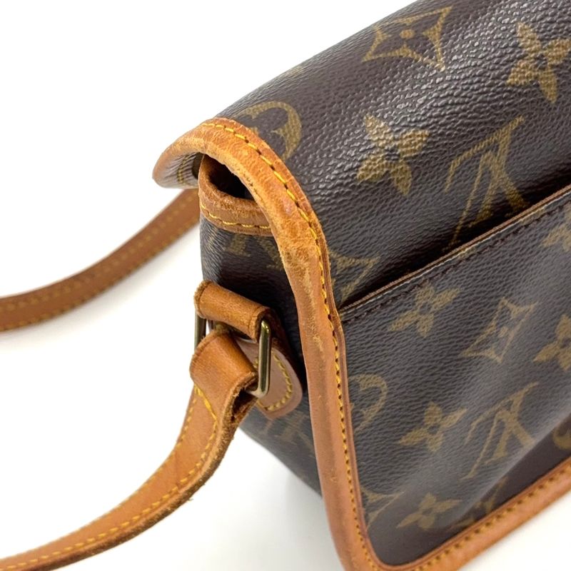 Louis Vuitton Givesières PM Monogram Leather × PVC Brown Shoulder Bag M42248