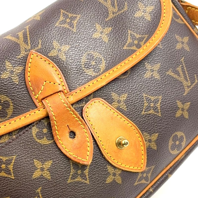 Louis Vuitton Givesières PM Monogram Leather × PVC Brown Shoulder Bag M42248