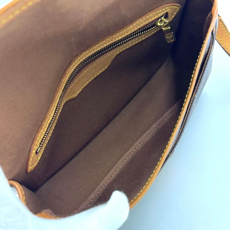 Louis Vuitton Givesières PM Monogram Leather × PVC Brown Shoulder Bag M42248