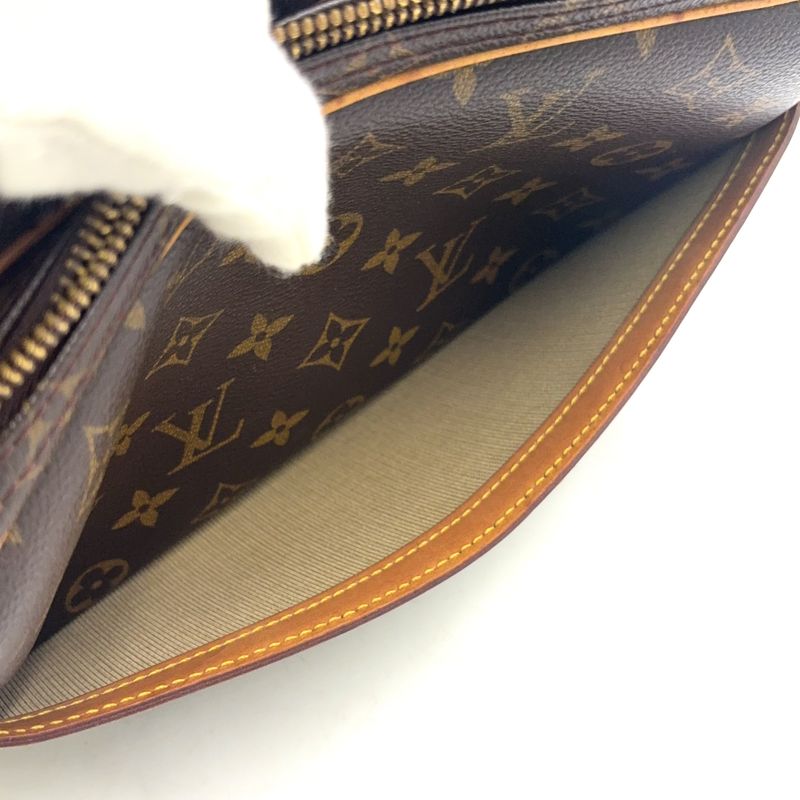Louis Vuitton Reporter PM Monogram Leather × PVC Brown Shoulder Bag Gold M45254