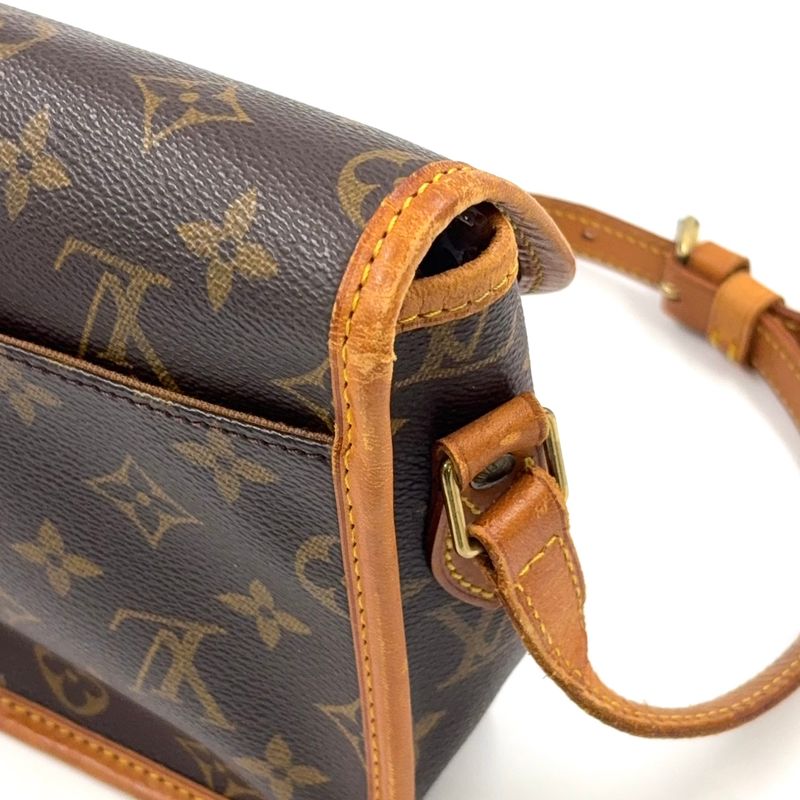 Louis Vuitton Givesières PM Monogram Leather × PVC Brown Shoulder Bag M42248