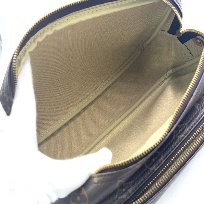 Louis Vuitton Reporter PM Monogram Leather × PVC Brown Shoulder Bag Gold M45254