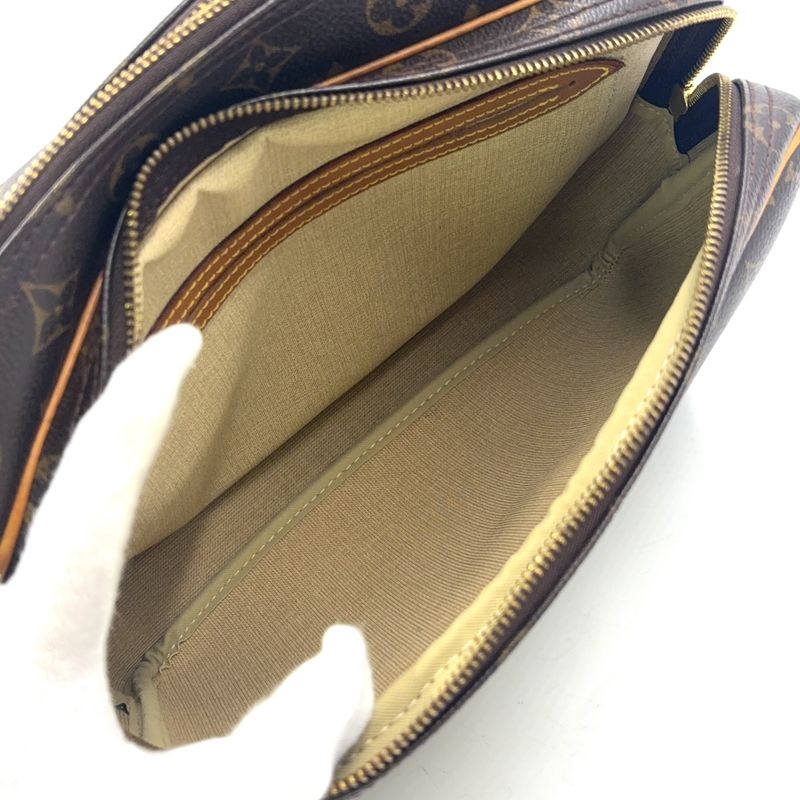 Louis Vuitton Reporter PM Monogram Leather × PVC Brown Shoulder Bag Gold M45254