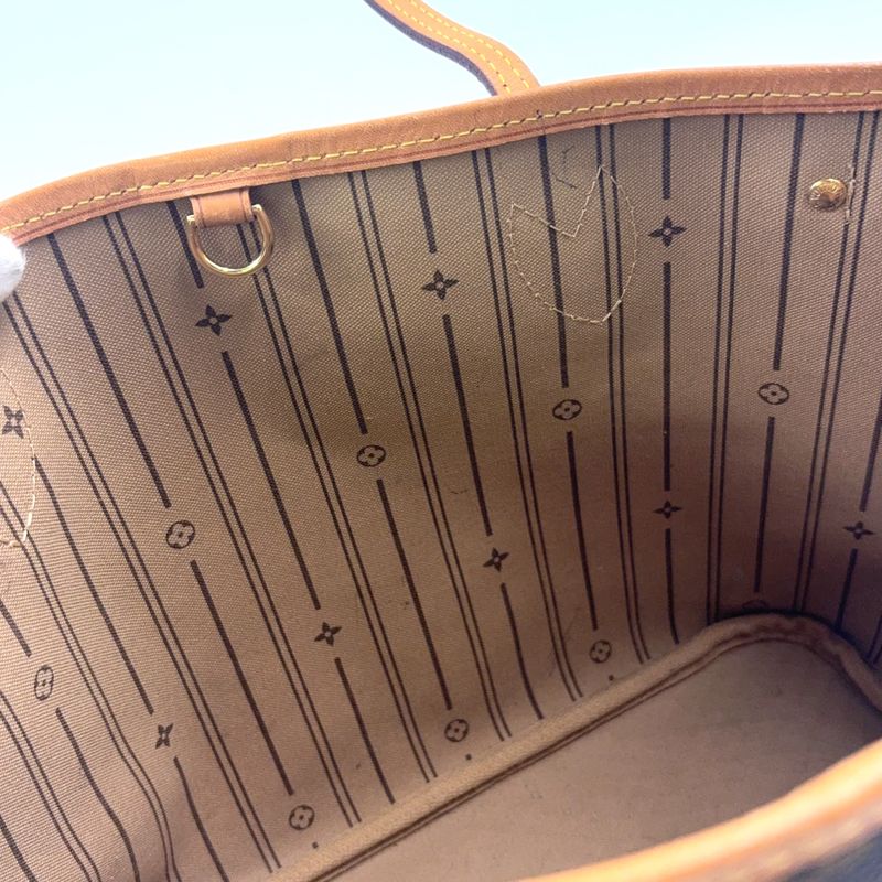 Louis Vuitton Neverfull PM Monogram Leather × PVC Brown Tote Bag Gold M40155
