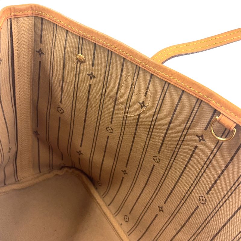 Louis Vuitton Neverfull PM Monogram Leather × PVC Brown Tote Bag Gold M40155