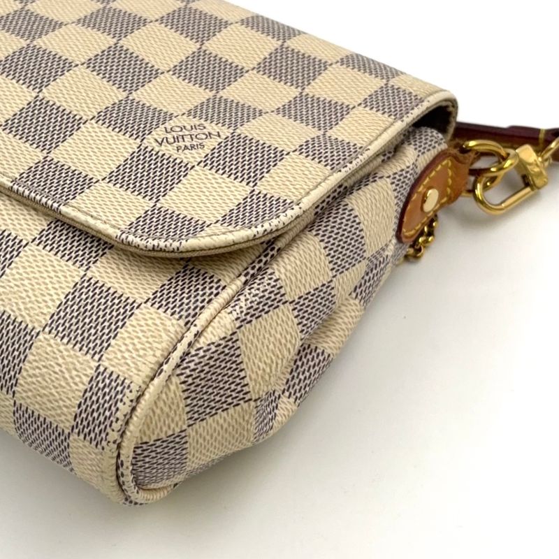 Louis Vuitton Favorite PM Damier Azure Damier Azure Shoulder Leather X PVC