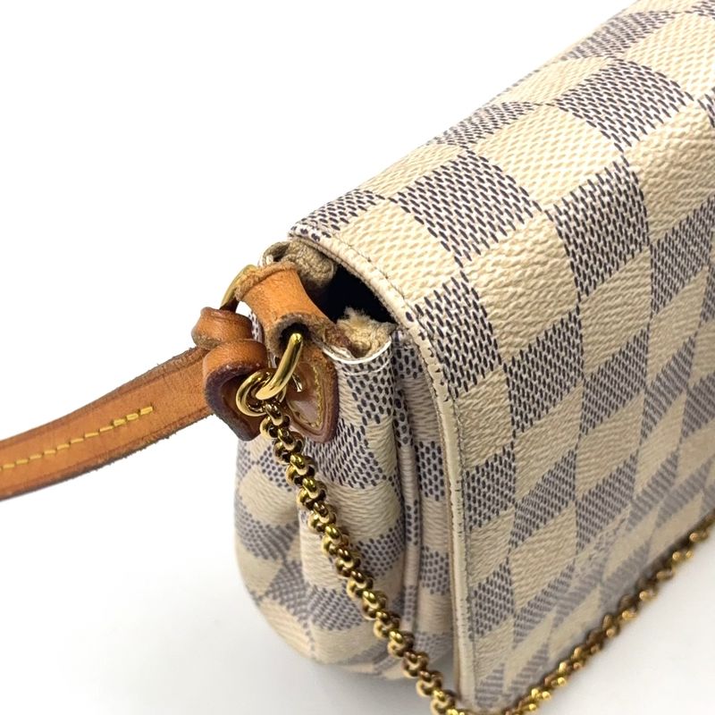 Louis Vuitton Favorite PM Damier Azure Damier Azure Shoulder Leather X PVC