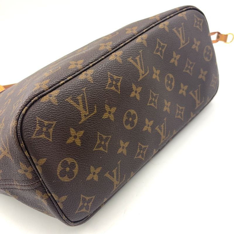 Louis Vuitton Neverfull PM Monogram Leather × PVC Brown Tote Bag Gold M40155