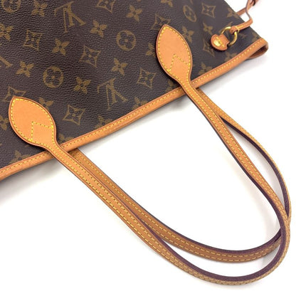 Louis Vuitton Neverfull PM Monogram Leather × PVC Brown Tote Bag Gold M40155