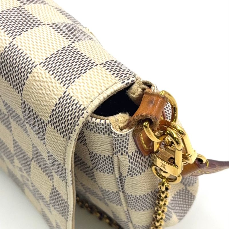 Louis Vuitton Favorite PM Damier Azure Damier Azure Shoulder Leather X PVC