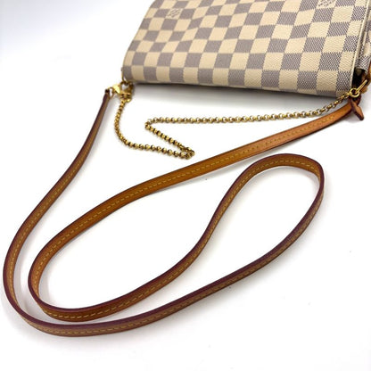 Louis Vuitton Favorite PM Damier Azure Damier Azure Shoulder Leather X PVC