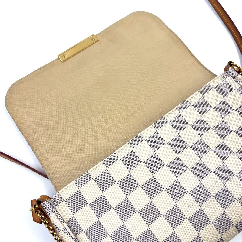 Louis Vuitton Favorite PM Damier Azure Damier Azure Shoulder Leather X PVC