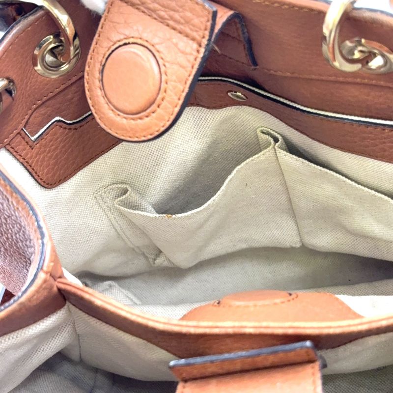 Gucci Bamboo Shopper Small Leather Dusty Pink Handbag Gold 336032