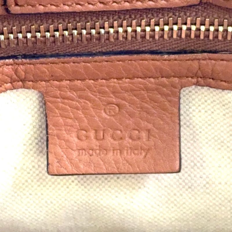 Gucci Bamboo Shopper Small Leather Dusty Pink Handbag Gold 336032