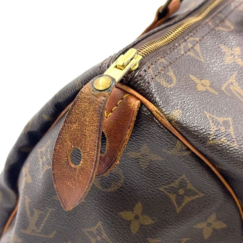 Louis Vuitton Speedy 35 Monogram Leather ×PVC Brown Handbag Gold M41524