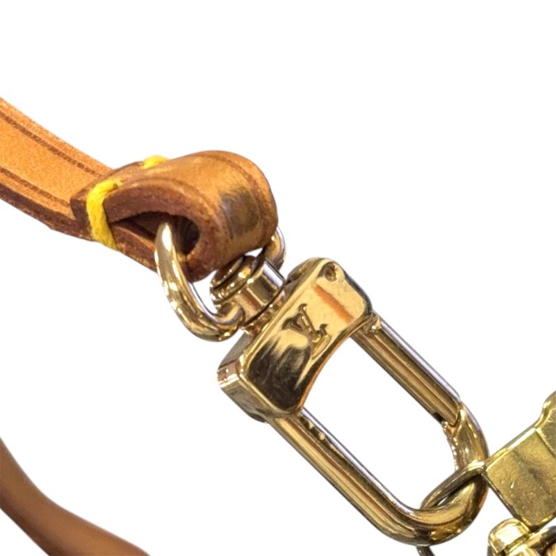 Louis Vuitton Pochette Accessoire Monogram Leather X PVC Brown Handbag Gold