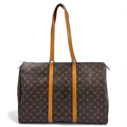 Louis Vuitton Flannery 50 Monogram Leather × PVC Brown Shoulder Bag Gold M51116