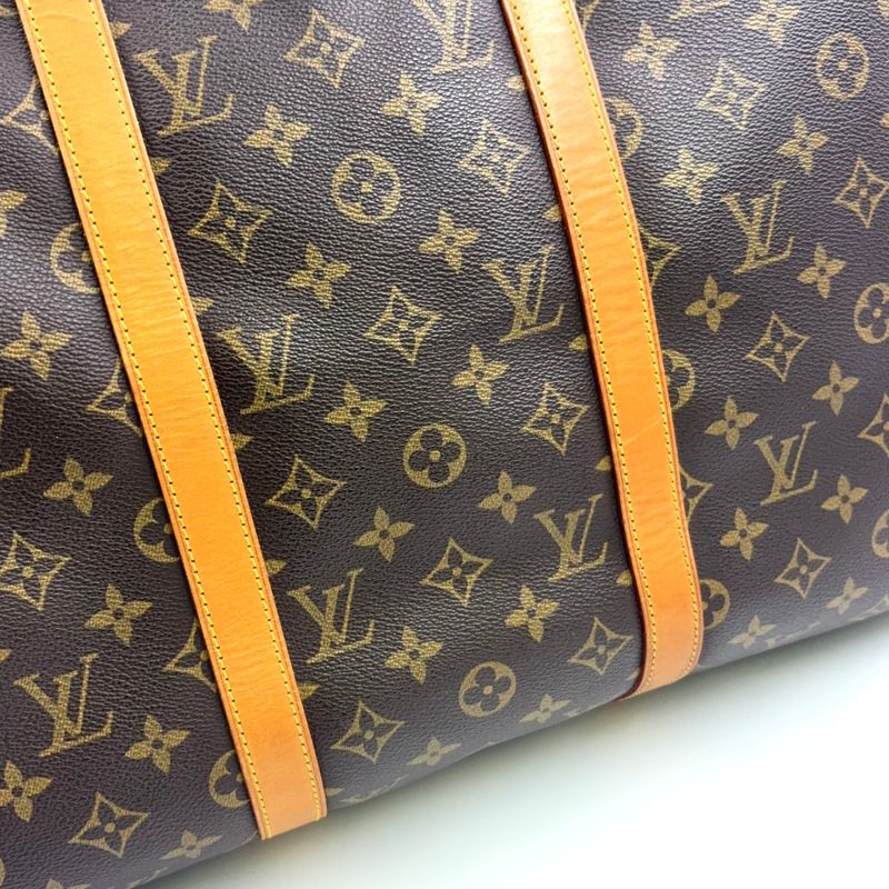 Louis Vuitton Flannery 50 Monogram Leather × PVC Brown Shoulder Bag Gold M51116