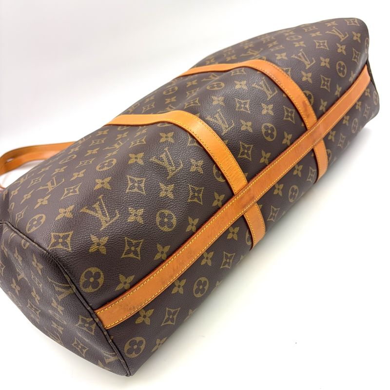 Louis Vuitton Flannery 50 Monogram Leather × PVC Brown Shoulder Bag Gold M51116