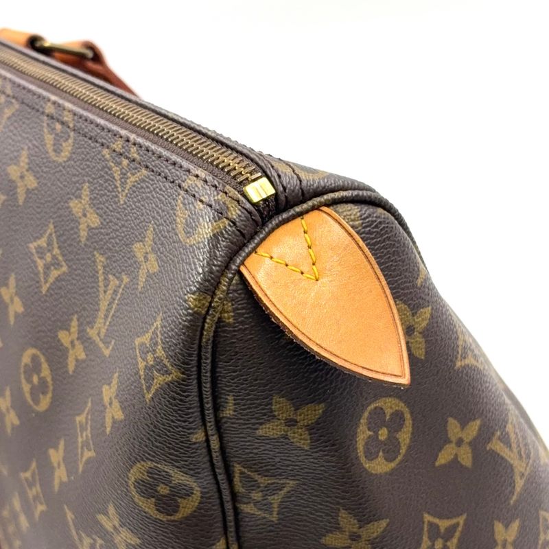 Louis Vuitton Flannery 50 Monogram Leather × PVC Brown Shoulder Bag Gold M51116
