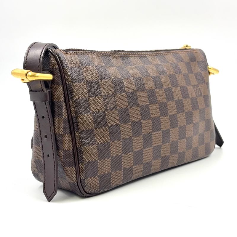 Louis Vuitton Ravello GM Damier Ebene Damier Ebene Leather × PVC Brown Shoulder