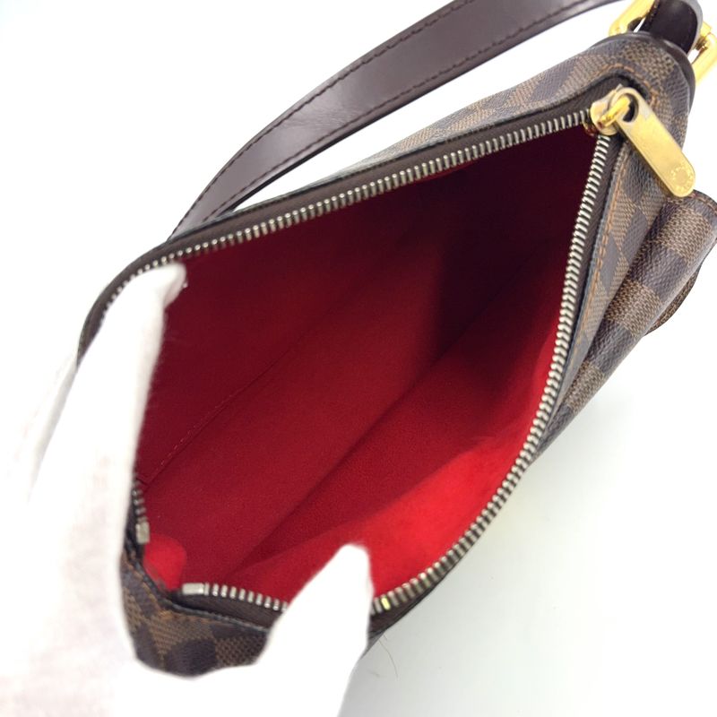 Louis Vuitton Ravello GM Damier Ebene Damier Ebene Leather × PVC Brown Shoulder