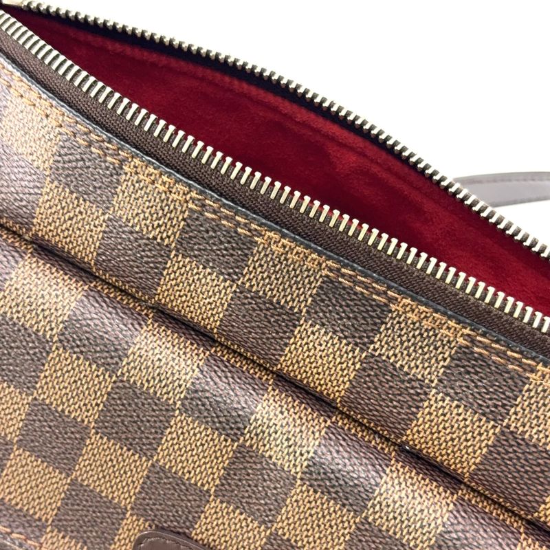 Louis Vuitton Ravello GM Damier Ebene Damier Ebene Leather × PVC Brown Shoulder