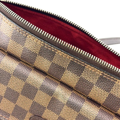 Louis Vuitton Ravello GM Damier Ebene Damier Ebene Leather × PVC Brown Shoulder